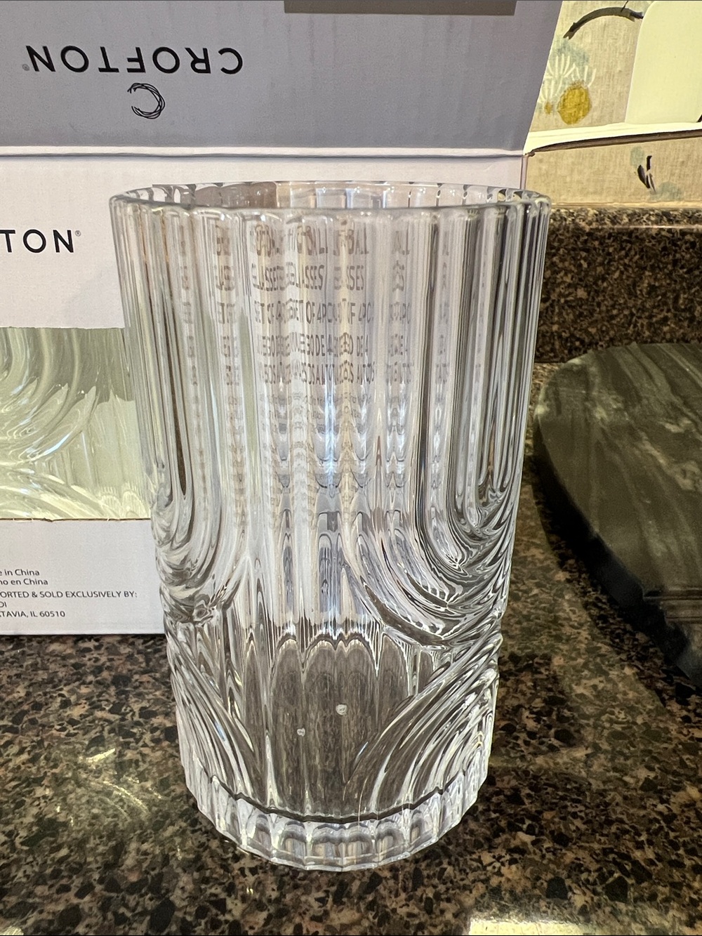 New in Box
Crofton Highball Glasses, Clear 
Set of 4pc